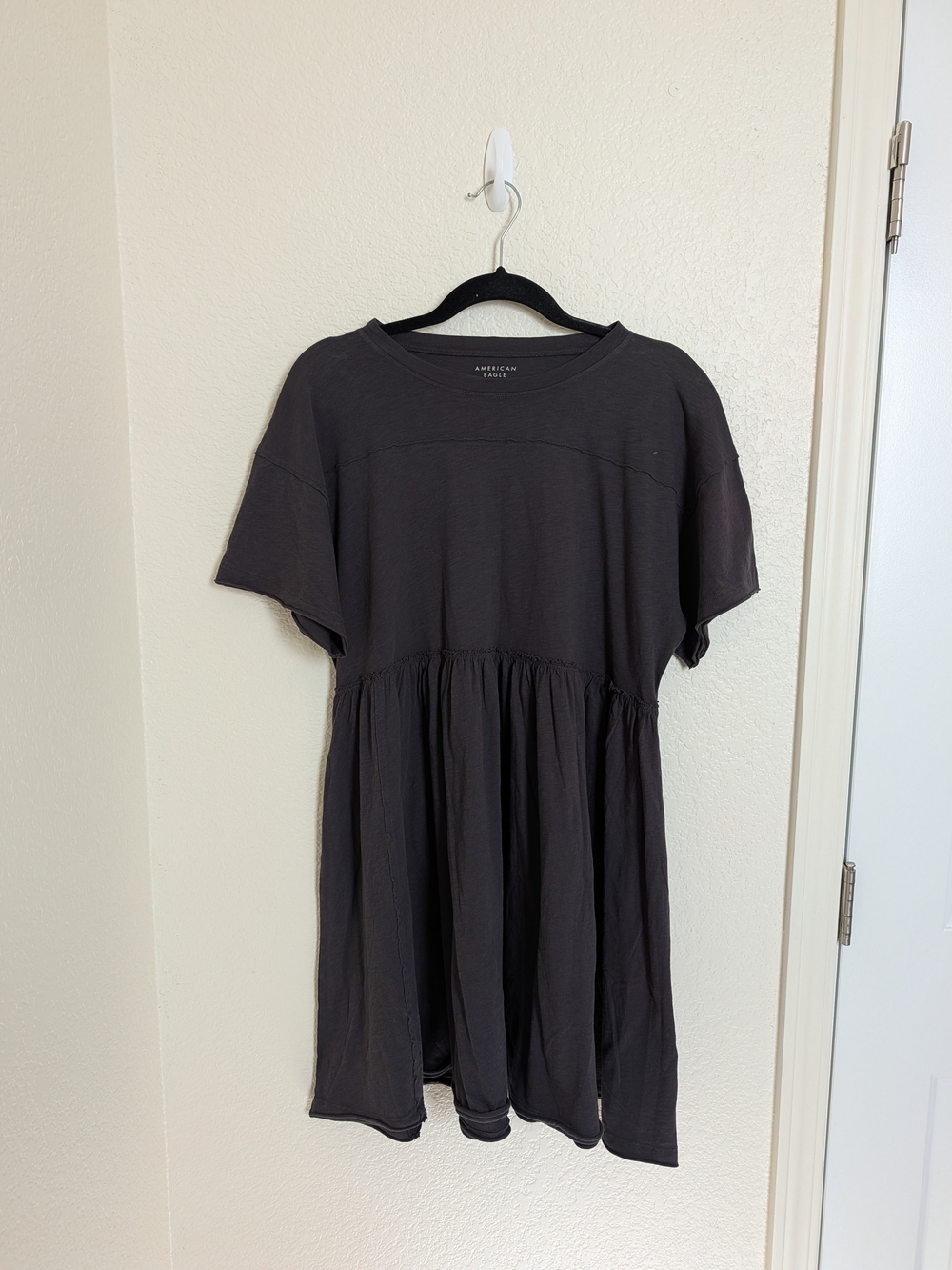 American Eagle Mini Baby Doll Gray Dress Size Medium Whimsigoth Fairy Grunge